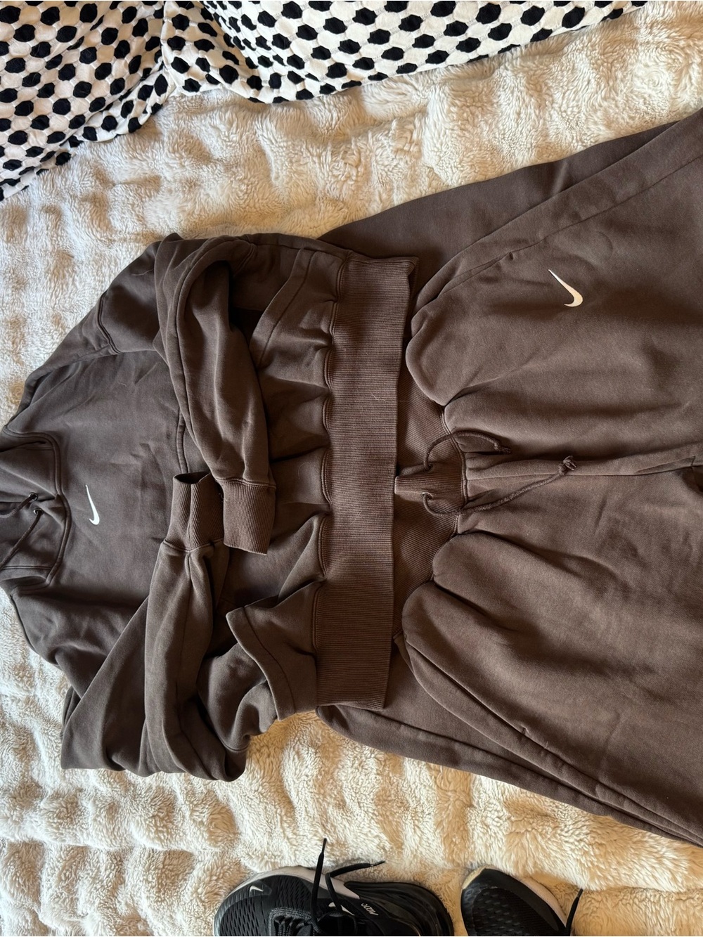 Brown Nike sweatsuit